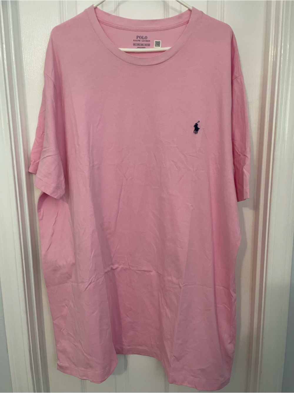 Polo by Ralph Lauren Pink Classic Crew Neck Men's T-Shirt with Embroidered logo